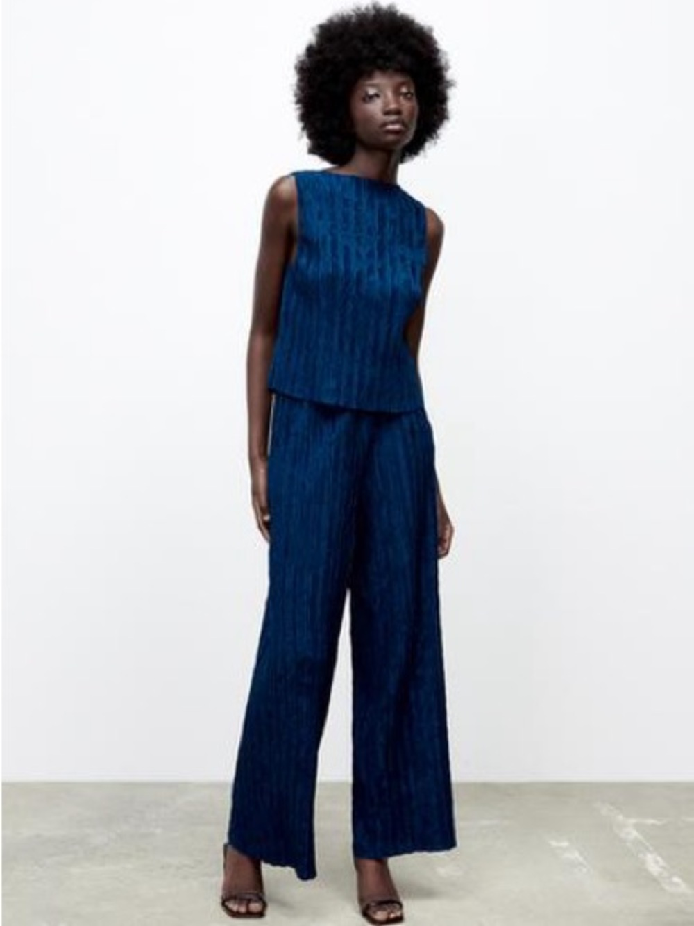 Zara Sleeveless Navy matching set